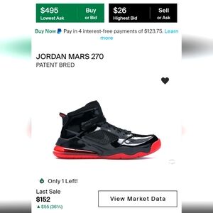 Jordan mars 270 CD7070 006 gym shoes size 10